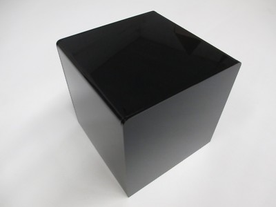 6'' x 6'' x 6'' Black Acrylic 5-Sided Display Riser