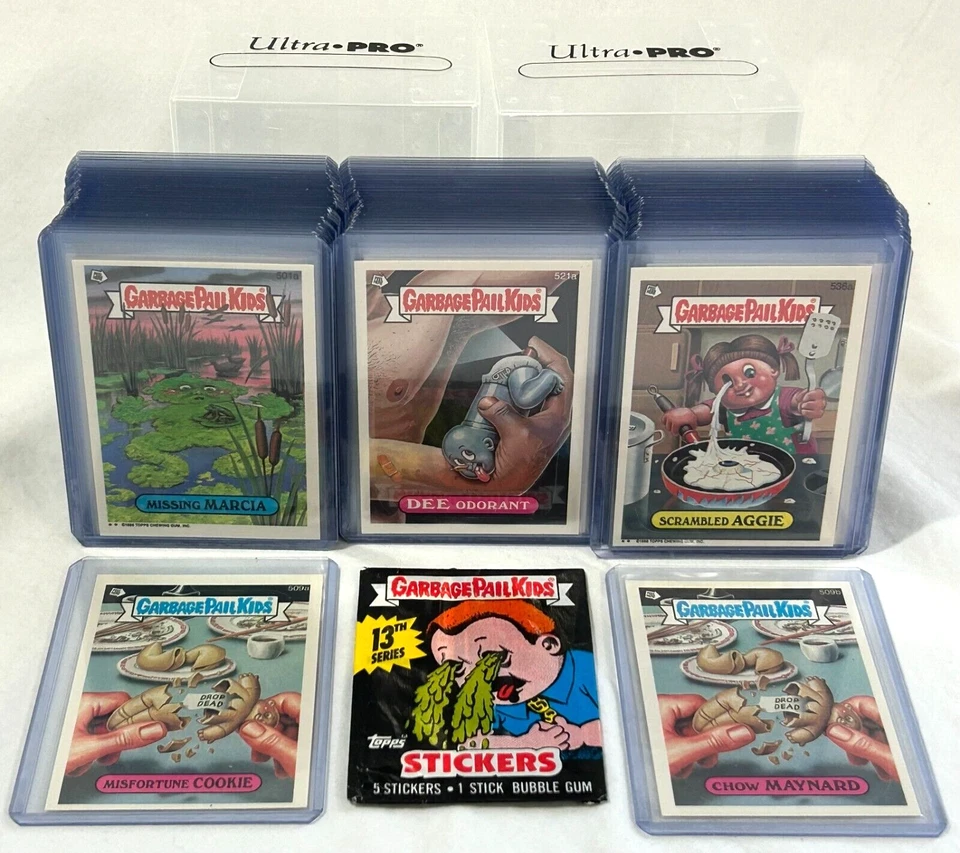 1988 Garbage Pail Kids 13th Series 13 OS13 MINT 88 Card Set in NEW TOPLOADERS - Image 2 of 4