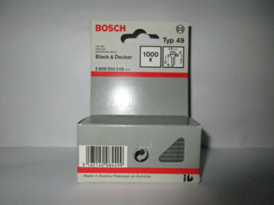 BOSCH B&D Typ 49 - 30 x 2,8 mm - 1000 x Tacker Klammern Nägel Stifte in Box
