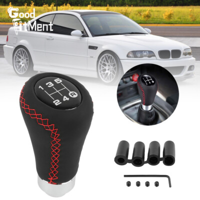 Für 3er 5er E46 E90 E87 E36 E34 Schaltknauf Schalthebel Schaltknopf Leder 5 Gang