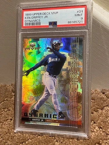 1999 Upper Deck MVP Dynamics Ken Griffey Jr PSA 9 #D1 Insert Card NEW CASE
