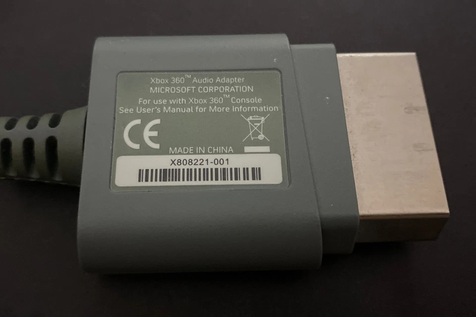 Xbox 360 Genuine Microsoft Audio Adapter X808221-001 OEM Original FAST SHIPPING - Image 3 of 3