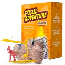 Dino Egg Discovery Dig Kit with 4 Hatching Eggs 3 Tools Jr. Paleontologist