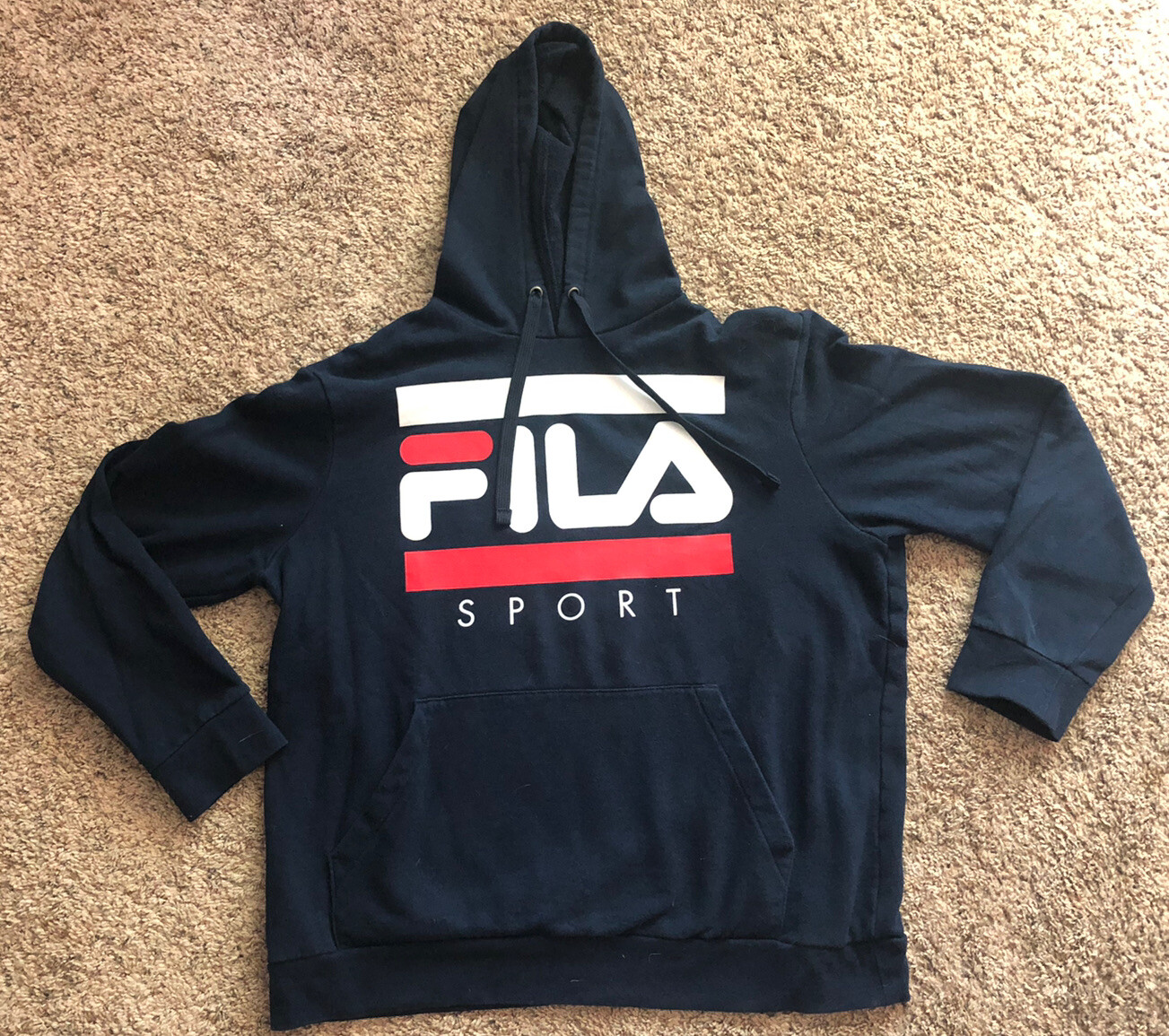 Felpa con cappuccio sportiva unisex FILA Blu (grande)