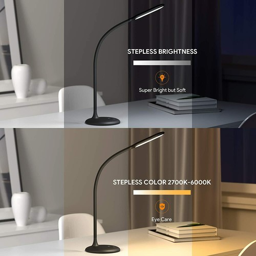 Gladle LED Desk Table Lamp Daylight Warm White Dimmable 360° Flexible Neck - Picture 9 of 12