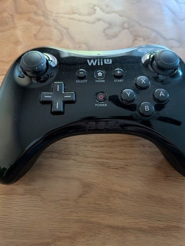 Nintendo Wii U Wireless Pro Controller Black Gamepad (Wii) - Picture 3 of 4