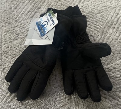 Youth Polar Extreme Black Insulated Ski Gloves