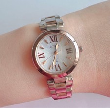 Citizen XC Dress Watch Womens Solar Eco Drive Elegant Gold Silver wrist 17cm