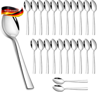 Edelstahl SuppenlöFfel Set 12 StüCk 19,4 Cm SpüLmaschinenfest Robust Langlebig