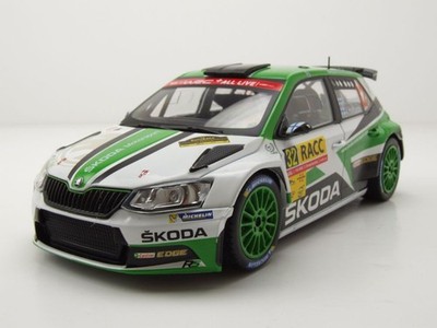 Skoda Fabia R5 #32 Rallye Catalunya 2018 grün weiß Rovanperä Halttunen 1:24 ixo