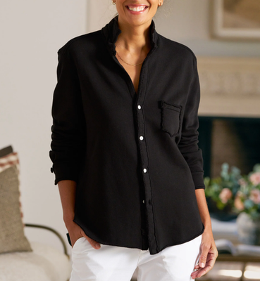 #ad New Frank amp; Eileen Eileen Sweatshirt Button Up Triple Fleece Sz Small $90.00