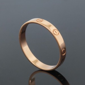 Cartier Love Small Model Ring Band 18k Rose Gold Sze US11.5 EU66