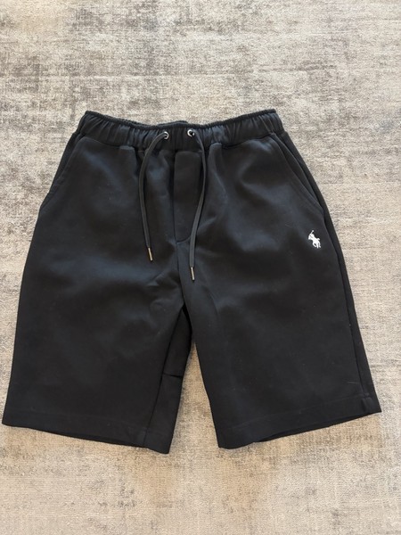 Polo Ralph Lauren Shorts Mens Medium Black Double Knit Sweat Casual Fleece