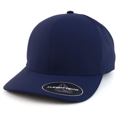 XXL Oversize Sweat Free Stain Block Structured Flex Fitted Baseball Cap - Nav...