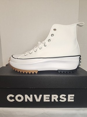 Converse Run Star Hike Platform High Top Womens 10 Mens 9 White/Black/Gum Shoes