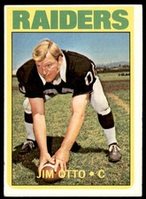 1972 Topps Jim Otto  B Oakland Raiders #86 EX