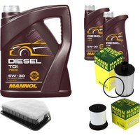 Mann Inspektionspaket 7L Mannol Diesel TDI 5W-30 FüR Chevrolet Captiva 2.2 D 4WD