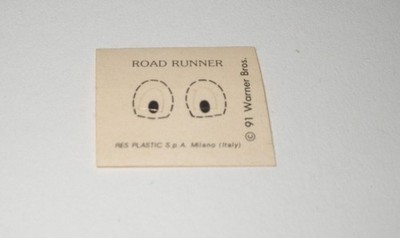 Aufkleber auf Folie Bugs Bunny und Co 1991 Road Runner