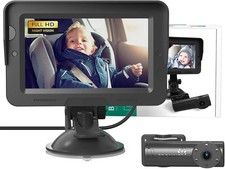 Baby Car Monitor Camera w Screen HD Night Vision Rear Seat View