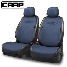 CAAP Driven Protex Plus Series Front Row Set Seat Covers for Car Truck Blue