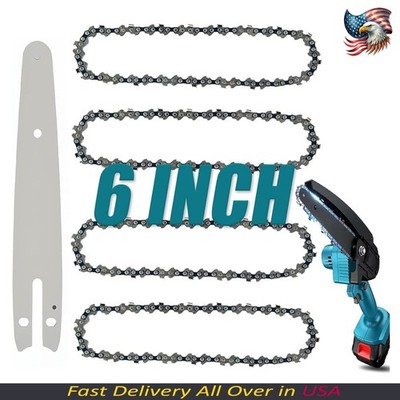 6 Inch Chainsaw Chain, 4 Pieces Replacement Chains for All 6-Inch Cordless Elect