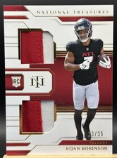 2023 National Treasures Rookie Dual Materials Bijan Robinson Patch /35 RDM-BRN
