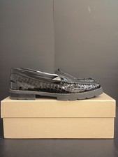 Donald Pliner Women's Hope Crocco Patent Loafers Black Size 9 NWB HB212 