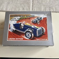 Schylling Speedway Racer Classic Wind-Up Tin Car Driver Blue Original BOX NEW