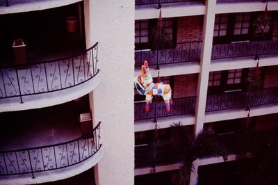 DEC 1977  View From Grande Royal Hotel In El Paso Texas Kodachrome Slide CJ-B