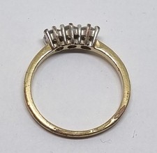 Beautiful Vintage Gold Plated marks and Spencer Diamante Ring Size O