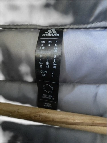 Adidas Puffer Jaclet Light Grey Unisex Adults Size  S Men Women New  image 7