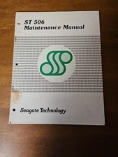 Vintage Maintenance Manual For Seagate Model ST-506 5MB Computer Hard Drive