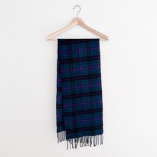 Vintage 100 Pure Wool Tartan Plaid Scarf Made In Scotland