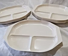 8 Divided Plates Melamine  Anchor Hocking no Lids Kids Holiday Camping Daycare