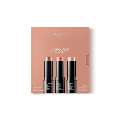 KIKO Milano Contouring Face Set 01, Gesichts-Make-Up-Set Mit 3 Sticks: Rouge, Hi