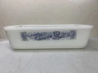 Vintage Glasbake Currier & Ives 2 Qt Rectangular Loaf Dish