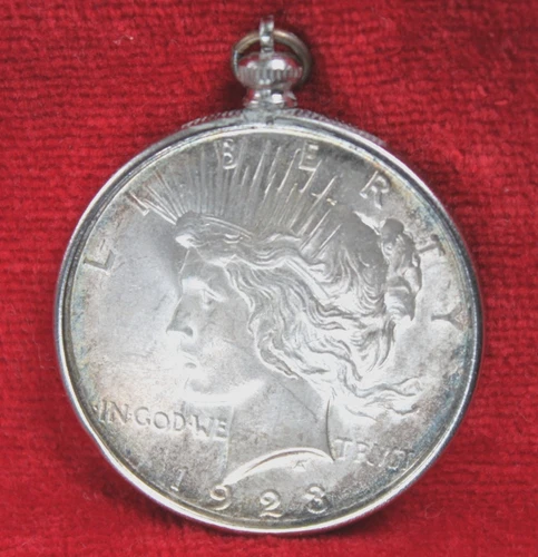 1923 Peace Dollar Pendant Uncirculated