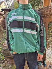 Original Vintage Reebok Trainingsjacke Wind Jacke Gr. XL grün