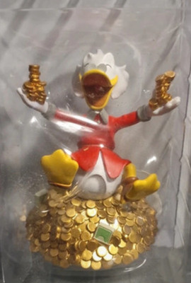 Onkel Dagobert Duck IN SEINEN Goldmünzen figur Disney Sammlung Donald