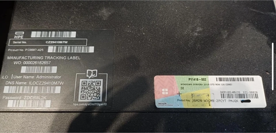 HP ProLiant ML110 Gen 10 Xeon 4110 32GB/SR100 RAID 3 x 500GB RAID5 Server 2019 - Image 3 of 4