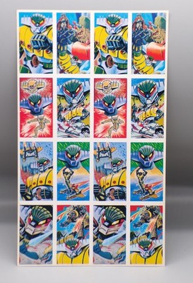 1975 vintage Japan STEEL JEEG menko TRADING CARD uncut SHEET geeg GEAG Go Nagai
