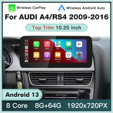 Wireless Apple Carplay Car Stereo Multimedia Sat Nav Audi A4 RS4 2009-16 Top Model