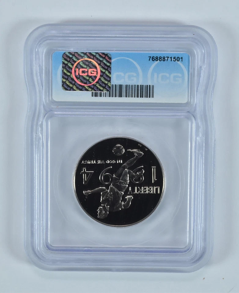 1994-P World Cup Soccer Commemorative Half Dollar PR70 DCAM ICG *4656 - Image 2 of 4