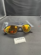 Oakley Straight Jacket Gunmetal Orange Flames Gold Iridium Lenses Need Replaced