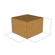 50 10x10x7 Kraft Brown Corrugated Shipping Boxes 32 ECT Single-Wall New