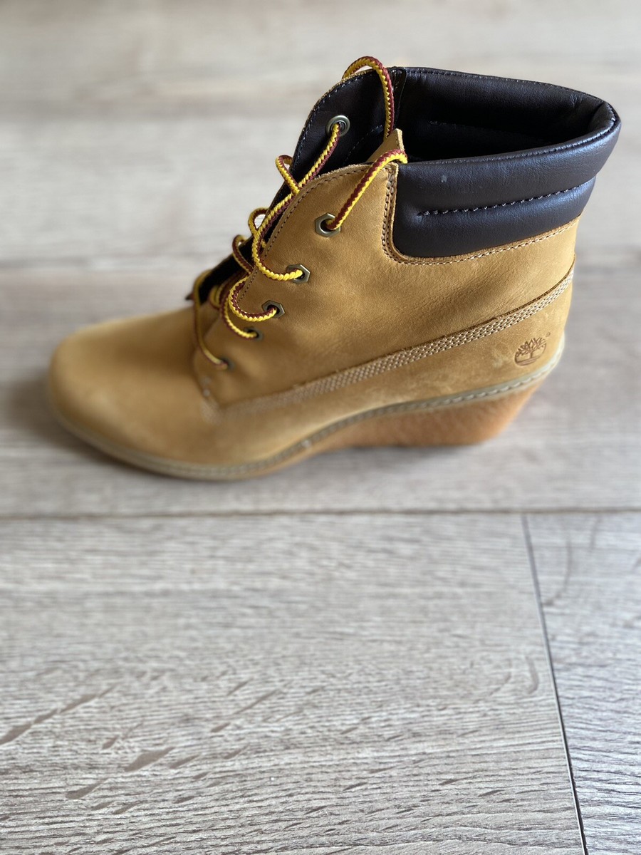 Timberland Earthkeepers Amston Inch Wheat Leather Wedge Boots