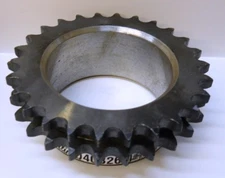 MARTIN, DOUBLE ROLLER CHAIN SPROCKET, D40B26, 40 CHAIN, 26 TEETH , 2 CHAIN ROWS
