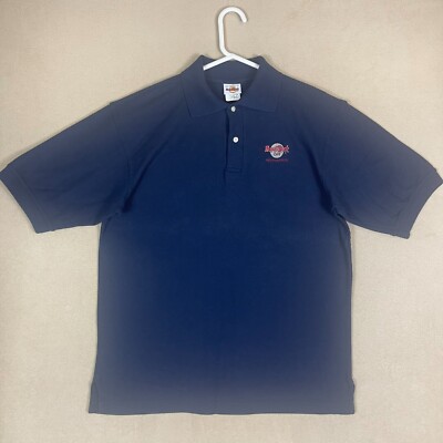 Hard Rock Cafe Polo Shirt Adult Medium Indianapolis Casual Short