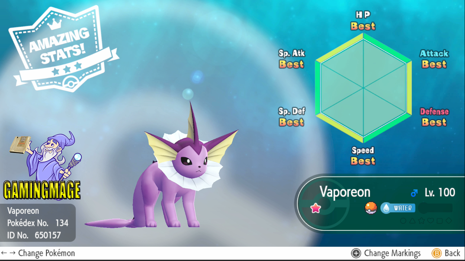 Shiny Vaporeon/Jolteon/Flareon 6IV - X/Y OR/AS S/M US/UM Let's Go  Sword/Shield