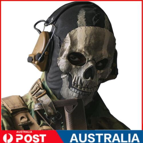 Latex Face Mask Call of Duty Ghost Skull Costume Fabric Hood Splicing Headgear - Picture 1 of 6